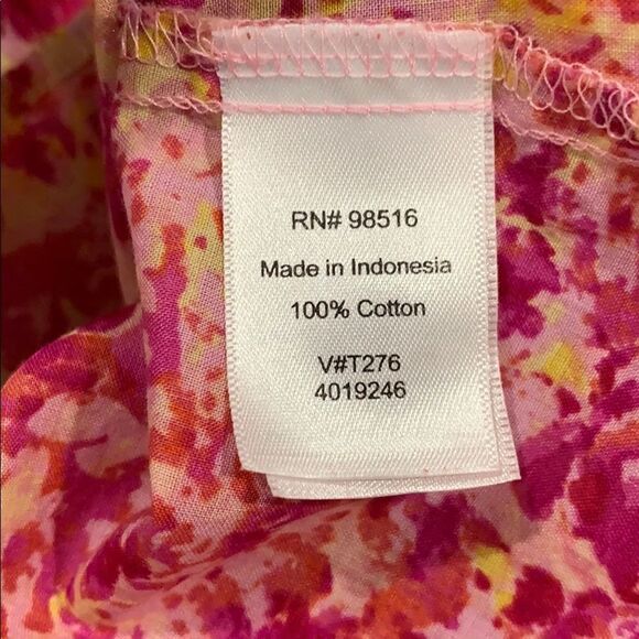 Coldwater Creek Pink and Yellow blouse, XS - Picture 6 of 6